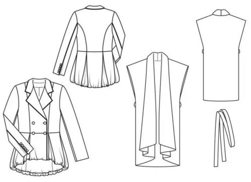 品牌公司是这样画款式图的 带你全面了解企业服装款式图