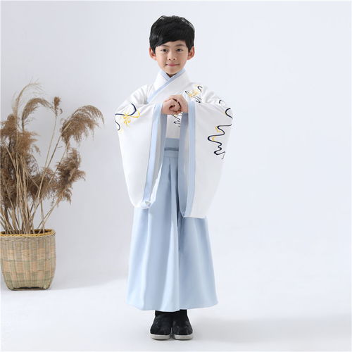 汉服男童儿童古装中国风古代服装国学服小书童六一儿童演出服汉服